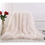 Couverture, super douce et duveteux plaid fausse fourrure, polyvalente plaid polaire chaude et confortable ...