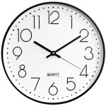 Horloge murale, 30cm (12 pouces) moderne horloge de salon � quartz silencieuse � piles ronde, design ...