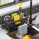 Organisateur d'évier, organiseur avec bac de vidange amovible, organisateur de cuisine en acier inoxydable, ... Organisateur d'évier, organiseur avec bac de vidange amovible, organisateur de cuisine en acier inoxydable, ...