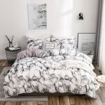 Parure de lit 2 pièces douce et facile d'entretien avec fermeture éclair, housse de couette de style ... Parure de lit 2 pièces douce et facile d'entretien avec fermeture éclair, housse de couette de style ...