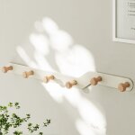 Porte - manteau mural avec 6 crochets, support mural en m�tal, pour entr�e, salle de bain, chapeaux, ...