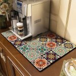 Tapis egouttoir vaisselle, 40�60 cm tapis de drainage de cuisine super absorbant, tapis � s�chage rapide ...