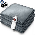 Sinnlein couverture chauffante peluche 180 x 130 cm gris clair couverture chauffante avec arrt automatique ...