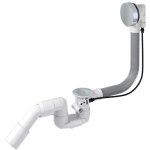 Siphon de baignoire bathloc - bouchon automatique chrom�