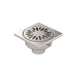 Limatec - siphon mixte de cour inox 100x100 mm, sortie diamtre 40 mm