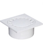 Siphon de cour pvc sortie Ø100 first 250x250 - gris Siphon de cour pvc sortie Ø100 first 250x250 - gris