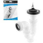 Siphon courb� extensible s / horizontal + r�ducteur + vanne lavabo - bidet, genil.