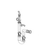 Siphon d�port� pour vidage �vier avec tubulure franke fraganit