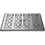 Siphon de douche carr bross, siphon de sol en acier inoxydable avec grille amovible, passoire  cheveux, ...