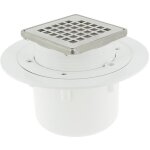 Nicoll - siphon sortie horizontale 50 grille 10x10 inox