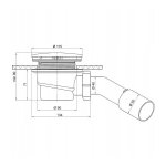 Siphon douche � l'italienne 90 mm ? champignon chrom� ? installation facile avec �crou antid�rapant ? ...