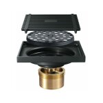 Ahlsen - siphon douche à l'italienne siphon de sol noir anti - odeur 100100mm Ahlsen - siphon douche à l'italienne siphon de sol noir anti - odeur 100100mm