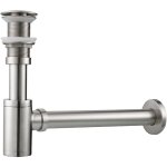 Siphon d'vier en acier inoxydable avec bouchon - siphon universel - vidange - - pop - up (kit bross ...