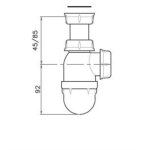 Siphon �vier franke universel sans prise lave - vaiselle sortie en pvc - 667449
