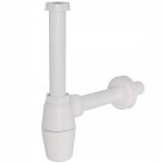 Siphon de lavabo bonde d'�vier blanc r�glable pvc