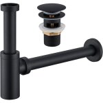 Siphon lavabo avec bonde salle de bain - siphon universel anti - odeur, bonde pop - up clic clac avec ...