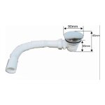 Siphon pour receveur de douche peu profond, autonettoyant, blanc