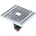 Siphon de sol carr�, siphon douche droit anti - odeurs en laiton avec grille amovible et filtre � cheveux ...