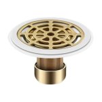 Siphon de sol, clapet anti odeur laiton �paissi, siphon de sol anti odeur, avec anneau en caoutchouc, ...