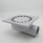 Siphon de sol, siphon mural en pvc 75 mm, siphon abs � grand d�bit pour salle de bain, douche, siphon ...