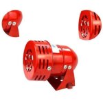 Sir�ne alarme 220v puissante sir�ne ext�rieure alarme 120db rouge moteur fil sirne m�tal corne industrie ...