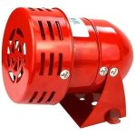 Sir�ne d'alarme ext�rieure puissante 220 v, sir�ne d'alarme 120 db, sir�ne � moteur led rouge, klaxon ...