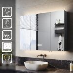 Sirhona - armoire de toilette 900x650mm avec clairage led dmonstrateur prise rasoir dimmable, miroir ...