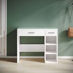 Sirhona coiffeuse et bureau tout - en - un coiffeuse avec plateau en verre, s�parateurs de rangement ...