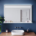 Sirhona miroir lumineux de salle de bain - miroir intelligent antibu�e � double �clairage, avec 3 temp�ratures ...