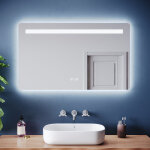 Sirhona miroir lumineux de salle de bain - lampe double avec miroir antibu�e intelligent, 3 temp�ratures ...