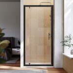 Porte de douche black paroi de douche pivotante cabine de douche à une porte 70cm - sirhona Porte de douche black paroi de douche pivotante cabine de douche à une porte 70cm - sirhona