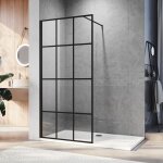Sirhona - porte de douche à l'italienne 1100mm avec cadre noir verre trempé de sécurité 8mm cabine de ... Sirhona - porte de douche à l'italienne 1100mm avec cadre noir verre trempé de sécurité 8mm cabine de ...