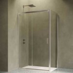 Siro - cabine de douche d'angle 120x70 cm avec 1 porte