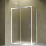 Siro - cabine de douche d'angle 120x90 cm 1 porte coulissante