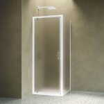 Siro - cabine de douche d'angle 80x80 cm avec 1 porte battante,