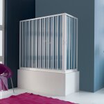 Siro - cabine de douche d'angle pour baignoire, l 170 x 70 cm,