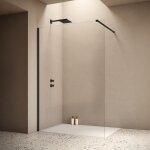 Siro - cabine de douche � l'italienne 120 cm noir mat /