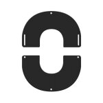 Sivac - plaque de finition ronde noire � 230 mm