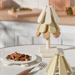 Sjlerst - dessous de plat d'arbre pliant, dessous de verre pliable r�sistant � la chaleur et anti - br�lure ...