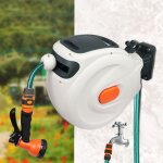 Sjlerst - enrouleur de tuyau d'arrosage rtractable, buse  8 modes pour un arrosage facile