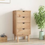 Sjlerst - furniture limited - commode otta 45x39x90 cm bois de pin massif