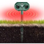 Sjlerst - rpulsif  ultrasons pour chat, rpulsif solaire pour le jardin, tanche avec dtecteur de ...
