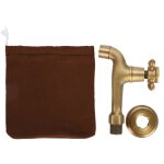Sjlerst - robinet laiton antique, robinet de jardin en laiton massif vintage fix au mur filetage g1 ...