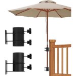 Sjlerst - support parasol lourd réglable métal terrasse / balustrade Sjlerst - support parasol lourd réglable métal terrasse / balustrade