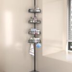 Sjlerst - tagère de douche réglable en hauteur, 4 niveaux, Étagère d'angle télescopique, hauteur 80 à ... Sjlerst - tagère de douche réglable en hauteur, 4 niveaux, Étagère d'angle télescopique, hauteur 80 à ...