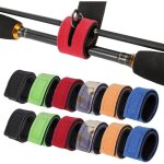 12pcs sangles pour cannes  pche, sangles ajustables pour fixer les cannes  pche, attaches pour cbles, ...