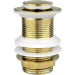 1x bonde de lavabo click clack de remplacement sans fente dor�e 7 x 7 x 8 cm raccord standard g 1 x 1 ...