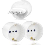 3pcs adaptateur de voyage italie , prise de voyage france vers italie, adaptateur de prise italie type ...