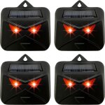 Sjqka - 4 r�pulsifs � led rouges clignotantes repoussent les ratons laveurs, les cerfs, les mouffettes, ...