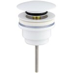 Sjqka - bonde de lavabo universel clic - clac rea gold - - blanc